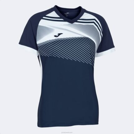 Joma 82P4R3660 الأزرق الداكن الأبيض قميص بأكمام قصيرة سوبر نوفا الثاني نحيف