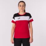 Joma 82P4R3665 أحمر أسود أبيض قميص بأكمام قصيرة طاقم رابعا نحيف - Image 2