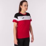 Joma 82P4R3665 أحمر أسود أبيض قميص بأكمام قصيرة طاقم رابعا نحيف - Image 3