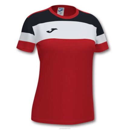 Joma 82P4R3665 أحمر أسود أبيض قميص بأكمام قصيرة طاقم رابعا نحيف