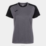 Joma 82P4R3670 مزيج أسود رمادي قميص بأكمام قصيرة أكاديمية رابعا نحيف
