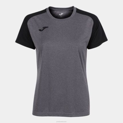 Joma 82P4R3670 مزيج أسود رمادي قميص بأكمام قصيرة أكاديمية رابعا نحيف
