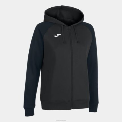Joma 82P4R3676 أسود رمادي غامق أكاديمية جاكيت مقنع رابعًا نحيف