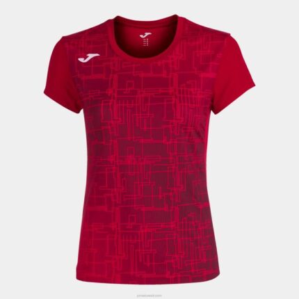 Joma 82P4R3696 أحمر قميص قصير الأكمام النخبة الثامن نحيف