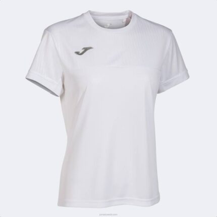 Joma 82P4R3698 أبيض قميص قصير الأكمام مونتريال نحيف