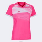 Joma 82P4R3700 الفلورسنت الوردي الأبيض قميص بأكمام قصيرة سوبر نوفا الثاني نحيف