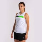 Joma 82P4R3706 أبيض أسود أخضر نيون بلا أكمام تي شيرت المحكمة نحيف - Image 4