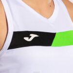 Joma 82P4R3706 أبيض أسود أخضر نيون بلا أكمام تي شيرت المحكمة نحيف - Image 6