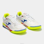 Joma 82P4R3710 أبيض أصفر فلوري أحذية كرة الصالات أعلى فليكس انتعاش 22 اختيار داخل الصالات الإسبانية - Image 2