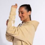 Joma 82P4R3748 اللون البيج سترة مقنعين الشارع الحضري نحيف - Image 6