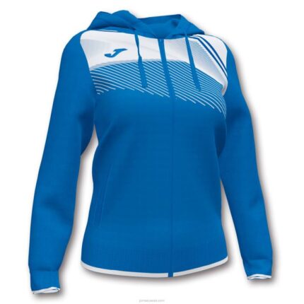 Joma 82P4R3756 أزرق ملكي أبيض سوبر نوفا II سترة مقنعين نحيف