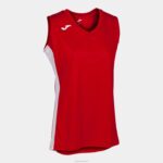 Joma 82P4R3758 احمر ابيض تي شيرت بلا أكمام كانشا ​​الثالث نحيف