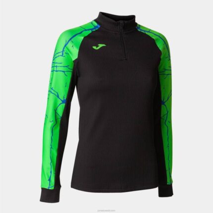 Joma 82P4R3765 أسود أخضر نيون قميص من النوع الثقيل النخبة التاسع نحيف