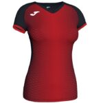 Joma 82P4R3786 أسود أحمر قميص بأكمام قصيرة سوبر نوفا نحيف