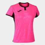 Joma 82P4R3787 نيون وردي أسود قميص قصير الأكمام toletum الثاني نحيف