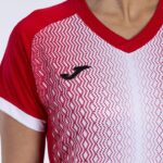 Joma 82P4R3792 احمر ابيض قميص بأكمام قصيرة سوبر نوفا نحيف - Image 5