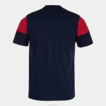 Joma 82P4R381 الأزرق الداكن الأحمر قميص طاقم قصير الأكمام v رجال - Image 2