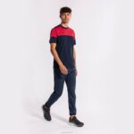 Joma 82P4R381 الأزرق الداكن الأحمر قميص طاقم قصير الأكمام v رجال - Image 8
