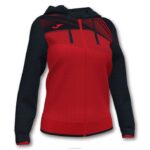 Joma 82P4R3845 أحمر أسود سوبر نوفا II سترة مقنعين نحيف