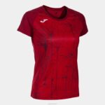 Joma 82P4R3861 أحمر قميص قصير الأكمام النخبة التاسع نحيف