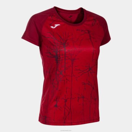Joma 82P4R3861 أحمر قميص قصير الأكمام النخبة التاسع نحيف