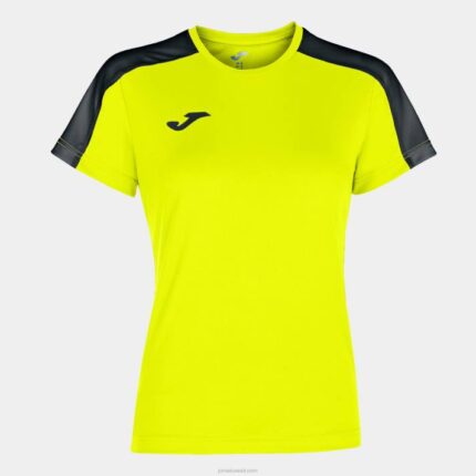 Joma 82P4R3892 نيون أصفر أسود أكاديمية قميص بأكمام قصيرة iii نحيف