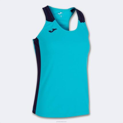 Joma 82P4R3956 الفلورسنت الفيروز الأزرق الداكن أعلى سجل للدبابات الثاني نحيف