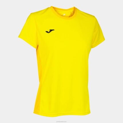 Joma 82P4R3997 أصفر قميص قصير الأكمام الفائز الثاني نحيف