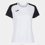 Joma 82P4R3998 أبيض أسود قميص بأكمام قصيرة أكاديمية رابعا نحيف