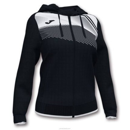 Joma 82P4R4025 أسود أبيض سوبر نوفا II سترة مقنعين نحيف
