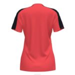 Joma 82P4R4055 نيون المرجان الأسود أكاديمية قميص بأكمام قصيرة iii نحيف - Image 3