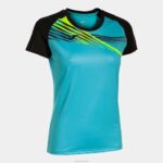 Joma 82P4R4059 الفلورسنت الفيروز الأسود قميص قصير الأكمام النخبة x نحيف