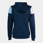 Joma 82P4R4064 الأزرق الداكن السماء الزرقاء البيضاء طاقم سترة مقنعين v نحيف - Image 2