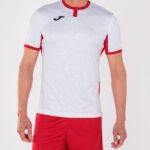 Joma 82P4R4143 أبيض أحمر قميص قصير الأكمام toletum الثاني رجال - Image 2