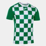 Joma 82P4R4144 أبيض أخضر قميص بأكمام قصيرة العلم الثاني رجال