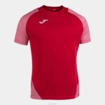 Joma 82P4R4145 احمر ابيض قميص قصير الأكمام أساسي الثاني رجال
