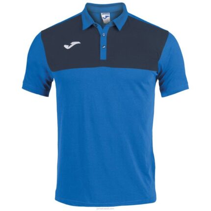 Joma 82P4R4154 الأزرق الملكي الأزرق الداكن قميص بولو قصير الأكمام الفائز رجال