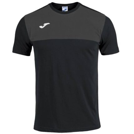 Joma 82P4R4159 أسود رمادي غامق الفائز قميص قصير الأكمام رجال