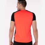 Joma 82P4R4178 نيون المرجان الأسود قميص قصير الأكمام سجل الثاني رجال - Image 4