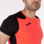 Joma 82P4R4178 نيون المرجان الأسود قميص قصير الأكمام سجل الثاني رجال - Image 6