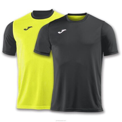 Joma 82P4R4235 أصفر رمادي غامق قميص قصير الأكمام كومبي رجال