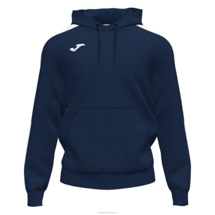 Joma 82P4R4263 الأزرق الداكن الأبيض سترة الشارع مقنعين رجال