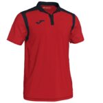 Joma 82P4R4296 أحمر أسود بطولة قميص بولو بأكمام قصيرة v رجال
