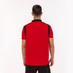 Joma 82P4R4296 أحمر أسود بطولة قميص بولو بأكمام قصيرة v رجال - Image 3
