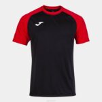 Joma 82P4R4306 أسود أحمر قميص قصير الأكمام للعمل الجماعي رجال - Image 4