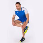Joma 82P4R4308 أزرق ملكي أبيض قميص قصير الأكمام سجل الثاني رجال - Image 8