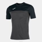 Joma 82P4R4316 أسود رمادي غامق الفائز قميص قصير الأكمام رجال