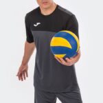 Joma 82P4R4316 أسود رمادي غامق الفائز قميص قصير الأكمام رجال - Image 4