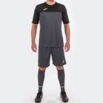 Joma 82P4R4316 أسود رمادي غامق الفائز قميص قصير الأكمام رجال - Image 6