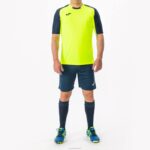 Joma 82P4R4325 الفلورسنت الأصفر الأزرق الداكن قميص قصير الأكمام أساسي رجال - Image 4